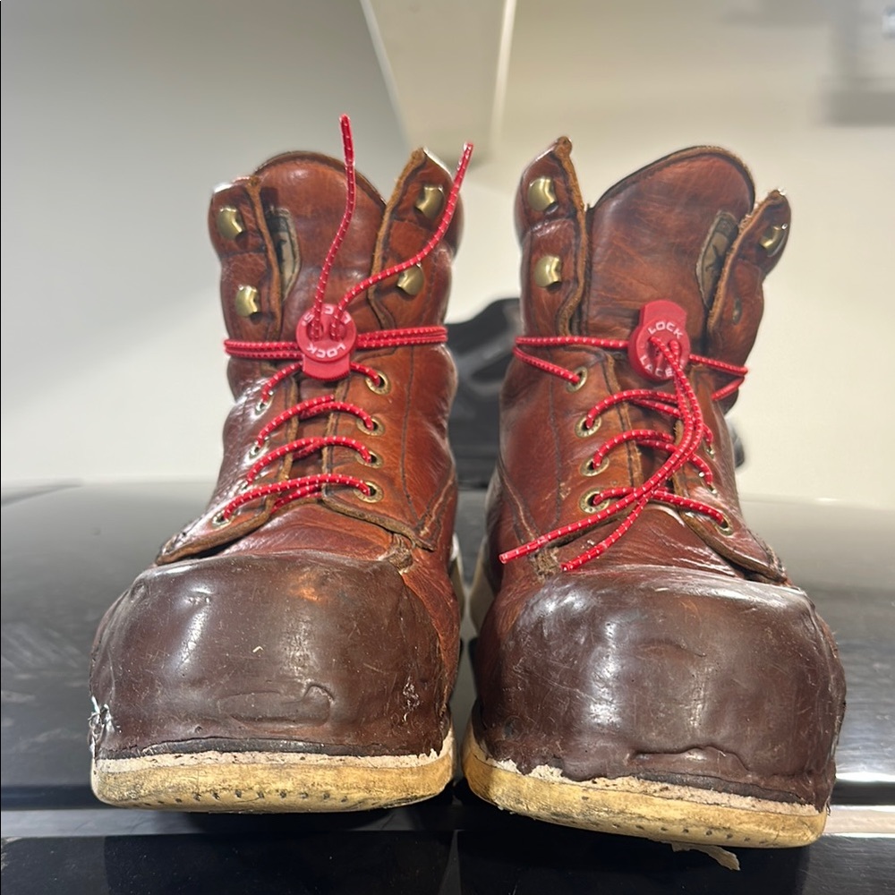 Irish Setter Brown and Red Leather Boots with Rugged Design